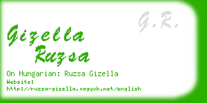 gizella ruzsa business card